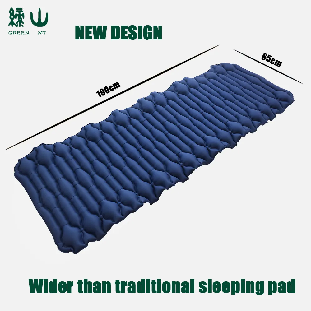 Amazon hot sell Nylon+TPU Waterproof Dumbbell shaped camping mat inflatable outdoor  camp sleep pad for Camping Hiking