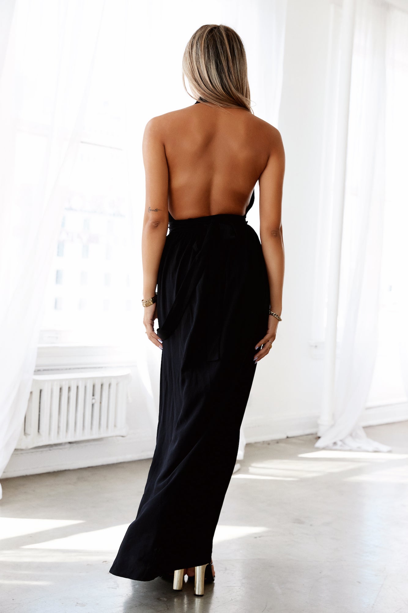 HELLO MOLLY Dedicated Song Maxi Dress Black