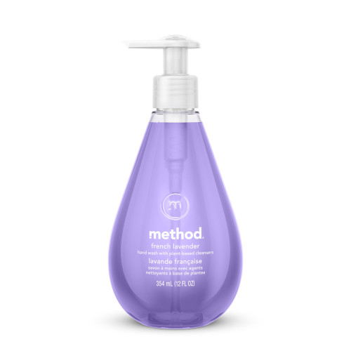 Method Gel Hand Wash， French Lavender， 12 oz Pump Bottle， 6/Carton (00031CT)