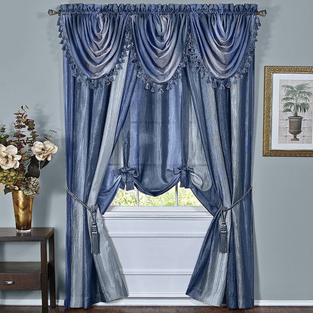 Goodgram Royal Ombre Crushed Semi Sheer Tie Up Single Window Curtain Shade