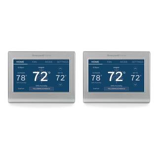 Honeywell Home Wi-Fi Smart Color 7-Day Programmable Smart Thermostat with Color-Changing Touchscreen Display (2-Pack) RTH9585WF10042PK