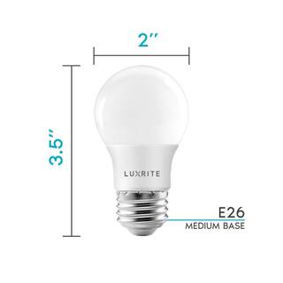 LUXRITE 40-Watt Equivalent A15 LED E26 Base LED Light Bulb 2700K Warm White 7-Watt Dimmable 600 Lumens UL Listed 16-Pack LR21350-16PK