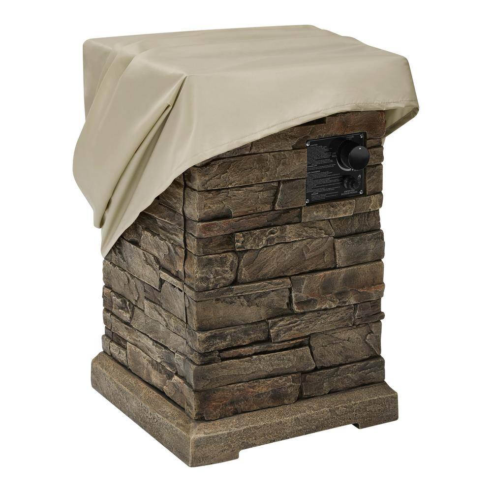 Hampton Bay 19 in. W x 29 in. H Square Stacked Stone Fire Column FP36005-Z