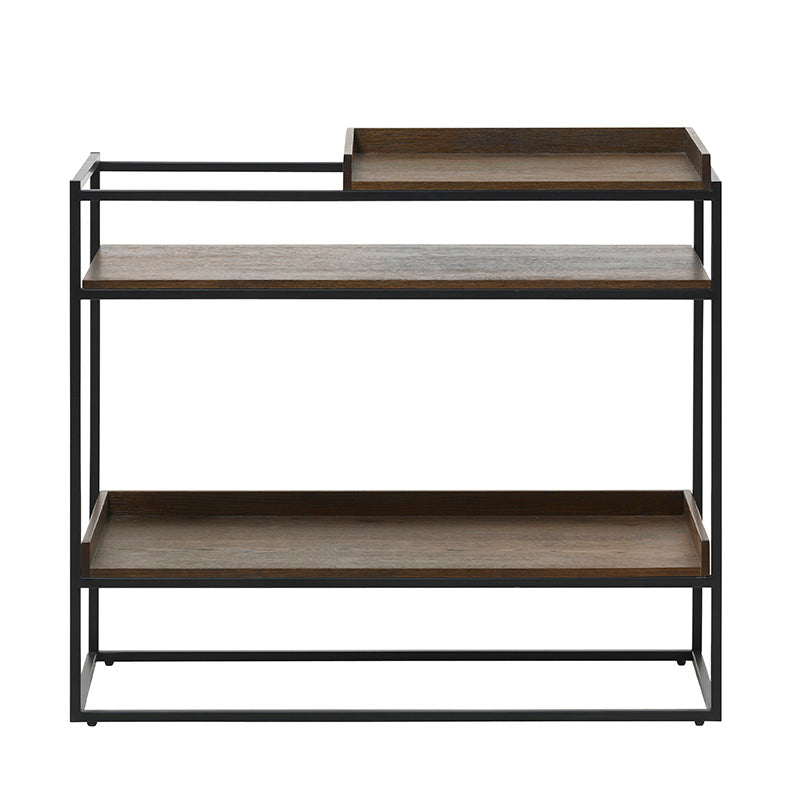 RIVOLI Display Unit Console 90cm - Smoked Oak / Black