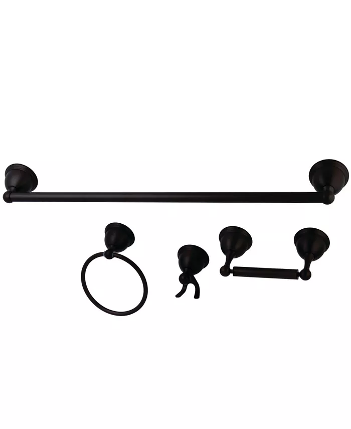 Kingston Brass Restoration 4-Pc. Towel Bar Bathroom Hardware Set