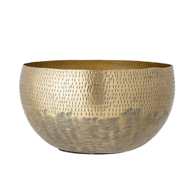 Classic Gold Finishing Metal Planter Home Indoor Outdoor Garden Usage Customized Size Metal Planter