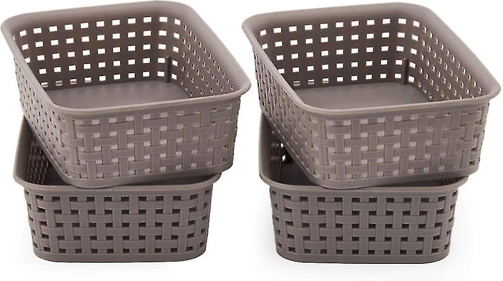 Small Plastic Storage Baskets， Woven Baskets For Closet Organization， Debris， Accessories， Toys， Cleaning Products