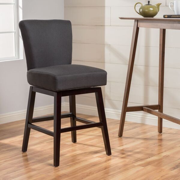 Tristan 32-Inch Fabric Swivel High Back Barstool