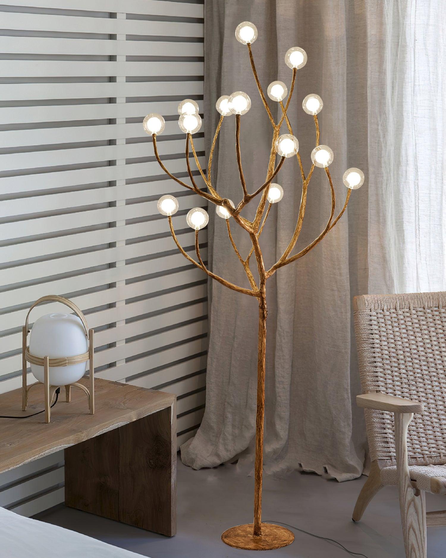 Imitation Wood Floor Lamp