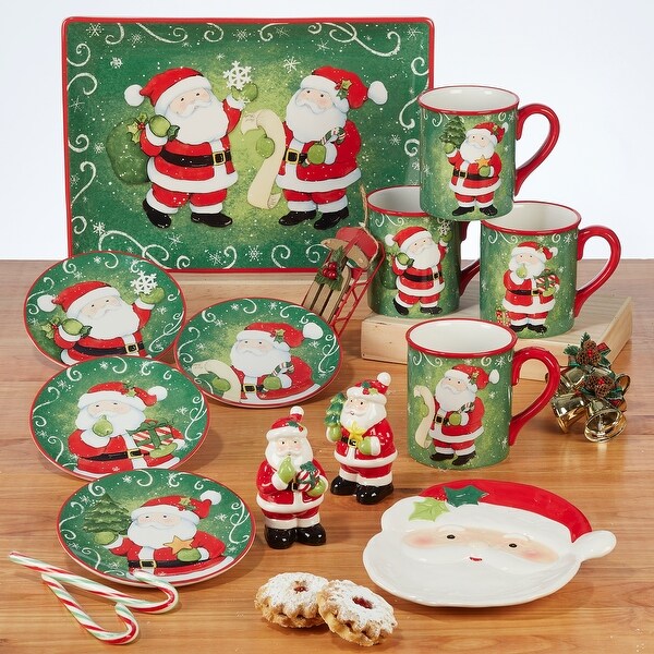 Certified International Holiday Magic Santa 14 x 10 Rectangular Serving Platter