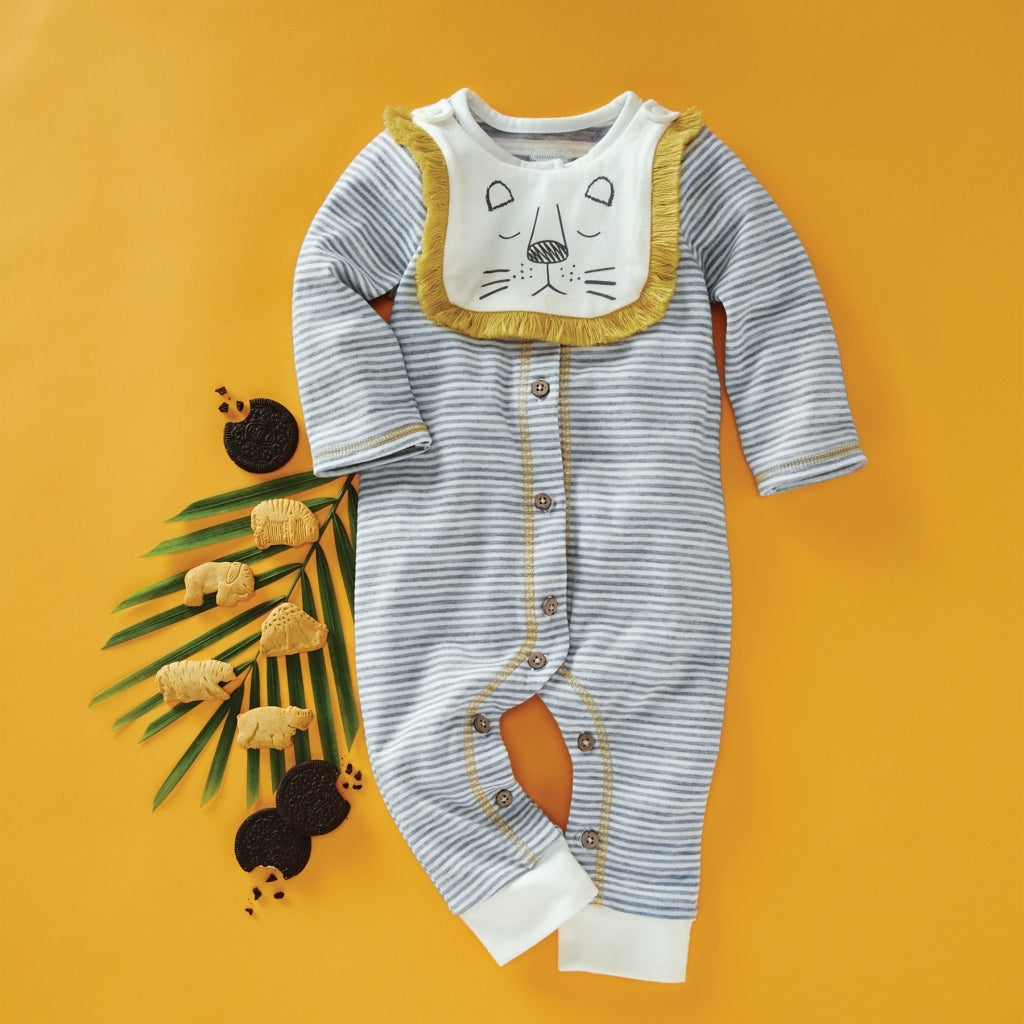 Lion Sleeper and Bib Set