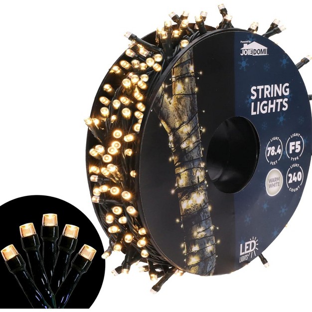 Joiedomi 240 Led Green Wire String Lights On Reel warm White