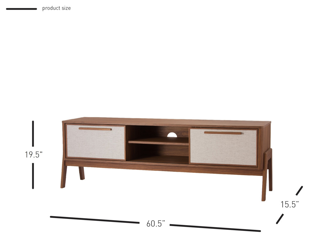 Heaton Low TV Stand   Midcentury   Entertainment Centers And Tv Stands   by New Pacific Direct Inc.  Houzz