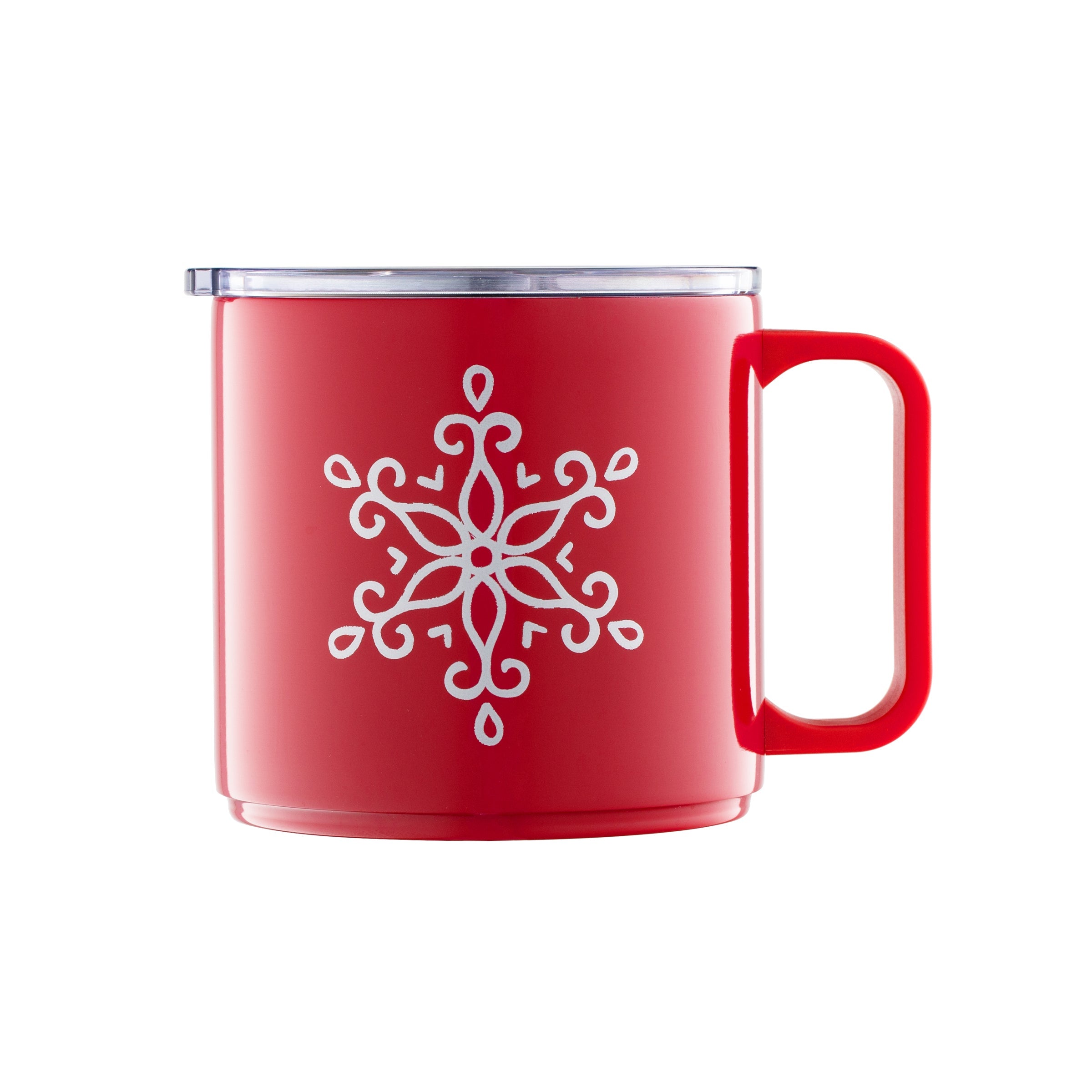 20 Oz Stackable Snowflake Coffee Mugs, Set Of 2