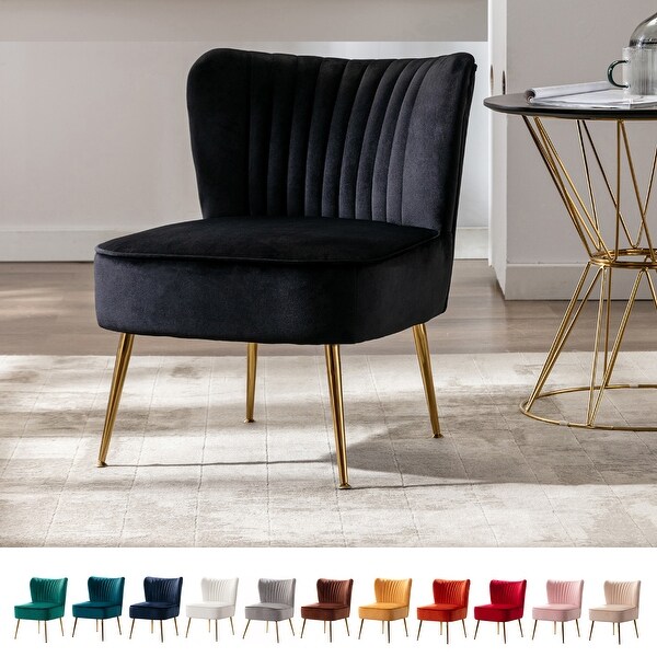 Haven Contemporary Velvet Upholstered Accent Chair