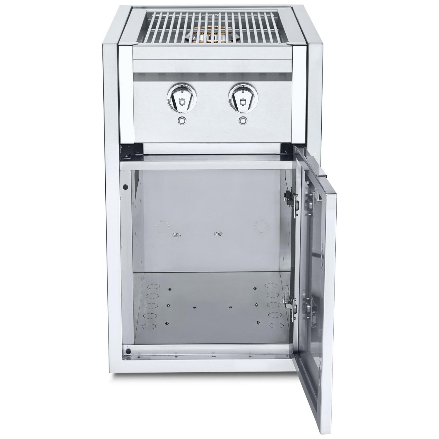 Crown Verity Infinite Series 21-Inch Enclosed Cabinet Storage W/ Natural Gas Double Side Burner And LED Lighting