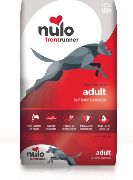 Nulo Frontrunner Ancient Grain Beef， Barley and Lamb Adult Dry Dog Food