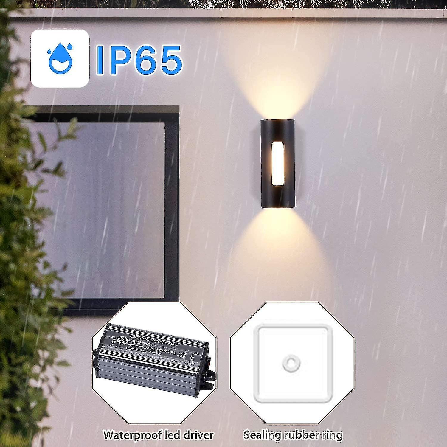 10w Outdoor Wall Light Led Waterproof Ip65 Modern Metal Outdoor Wall Lamp Outdoor/indoor Light For Yard Garden Terrace Close Wall Patio Villa