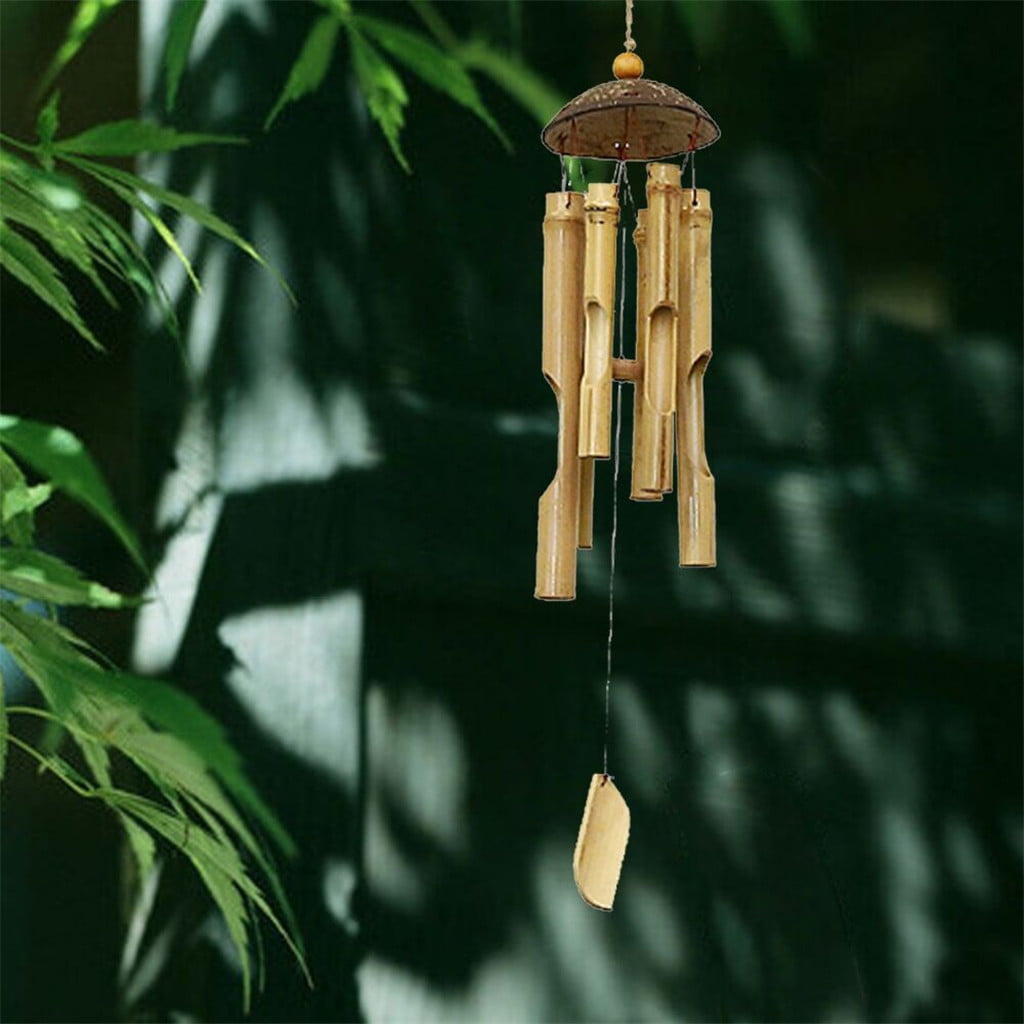 Bulepople Bamboo Wind Chimes and Coconut Fair Trade Wind Chime Outdoor by Gifts 46cm Long