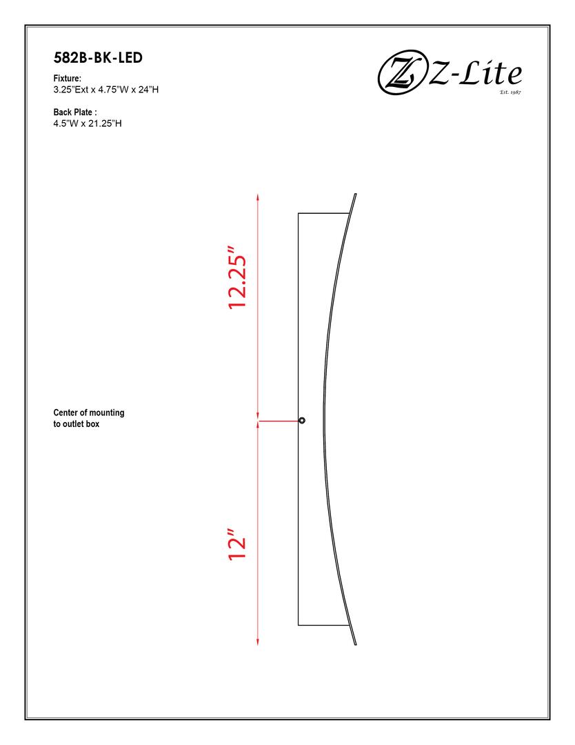 Z-Lite 582BBKLED