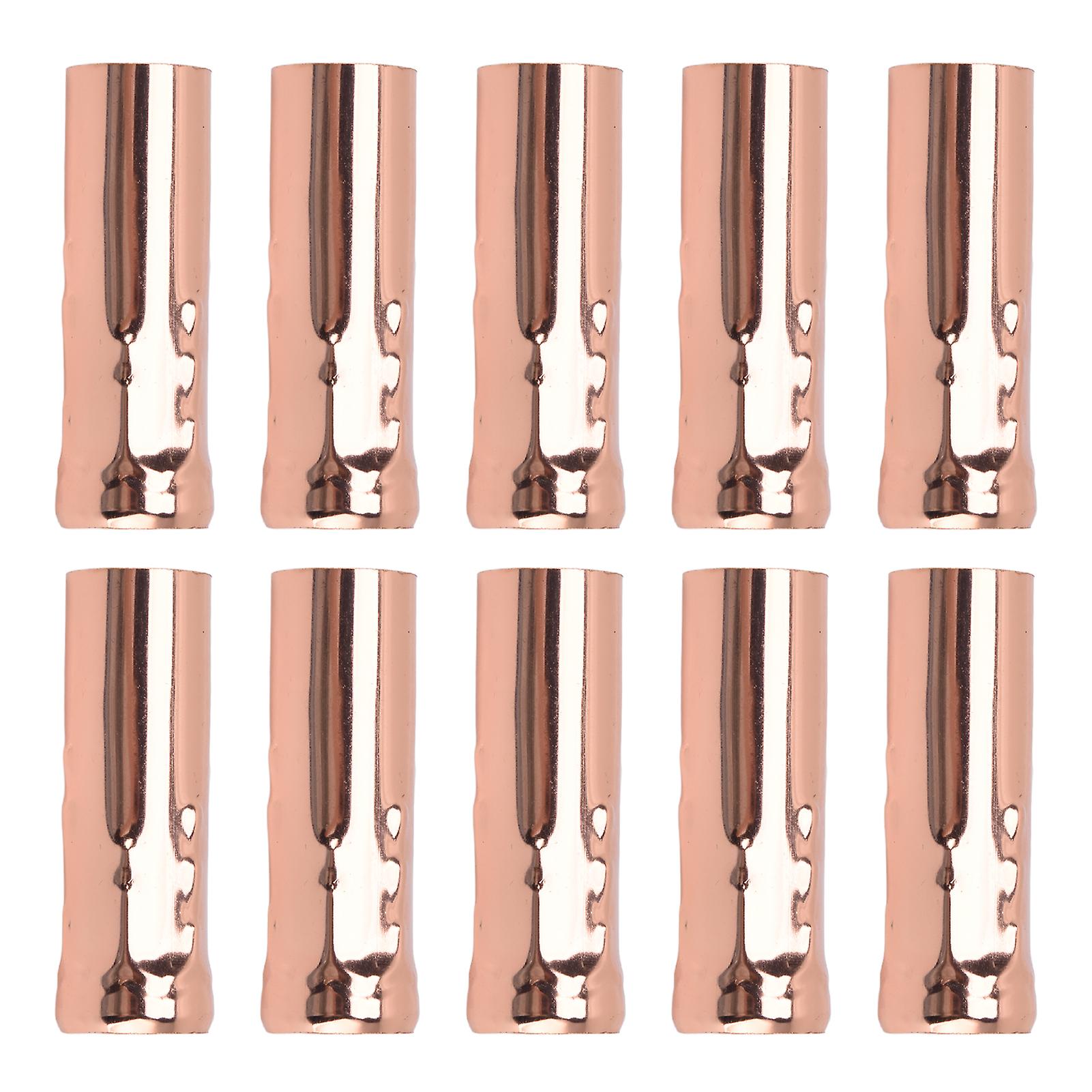 10Pcs E14 Metal Tube for Candle Lamp Holder Lamp Base Lighting Accessories 25x80mm Rose Gold