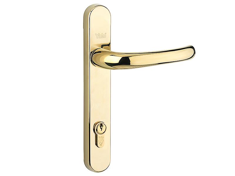 Yale Locks Retro Door Handle PVCu Polished PVD Gold Finish YALPPVCRHPGF