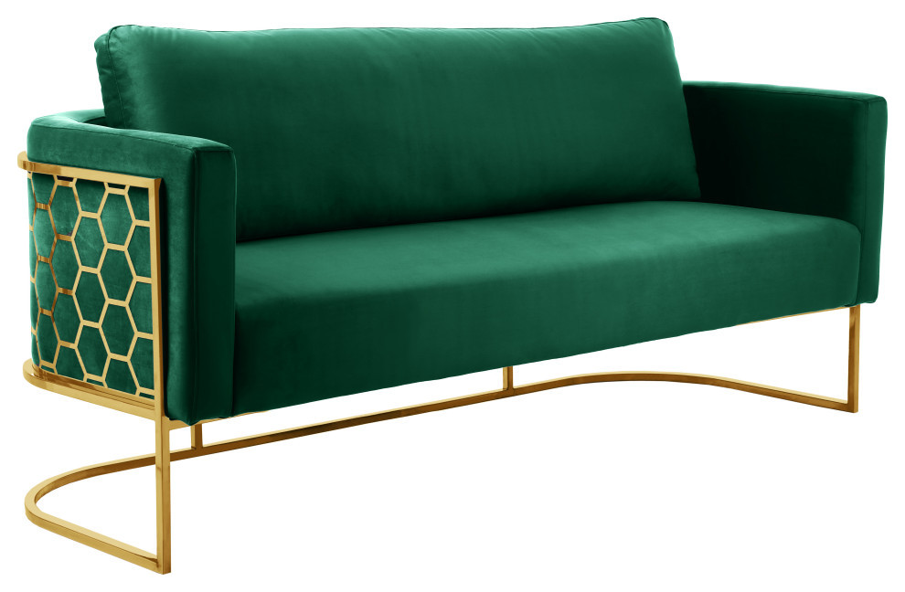 Casa Velvet Upholstered   Contemporary   Sofas   by Meridian Furniture  Houzz