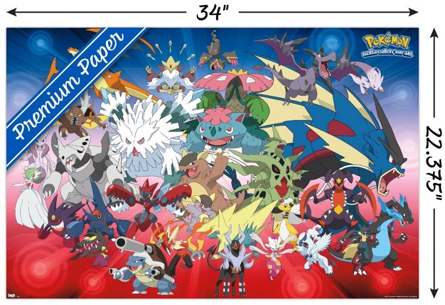 Trends International Pok mon Mega Evolutions Unframed Wall Poster Prints