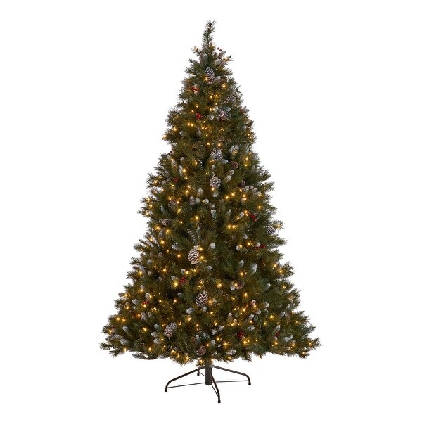 7foot Hinged Frosted Spruce Christmas Tree by Christopher Knight Home