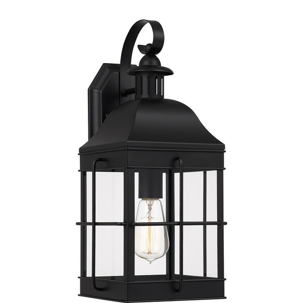 Riley 1-Light Matte Black Outdoor Wall Lantern Shopping - The Best Deals on Outdoor Wall Lanterns | 41429422