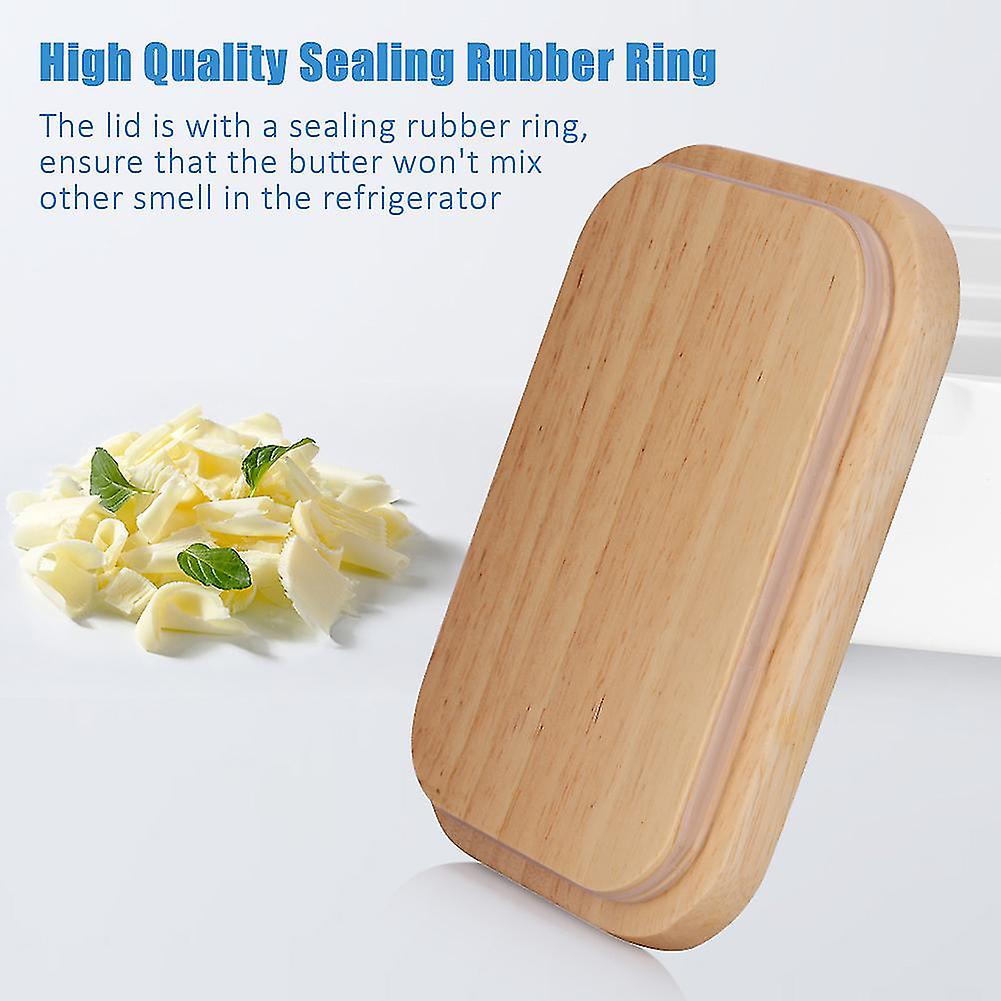 Sealing Butter Box with Wood Lid Storage Box Container