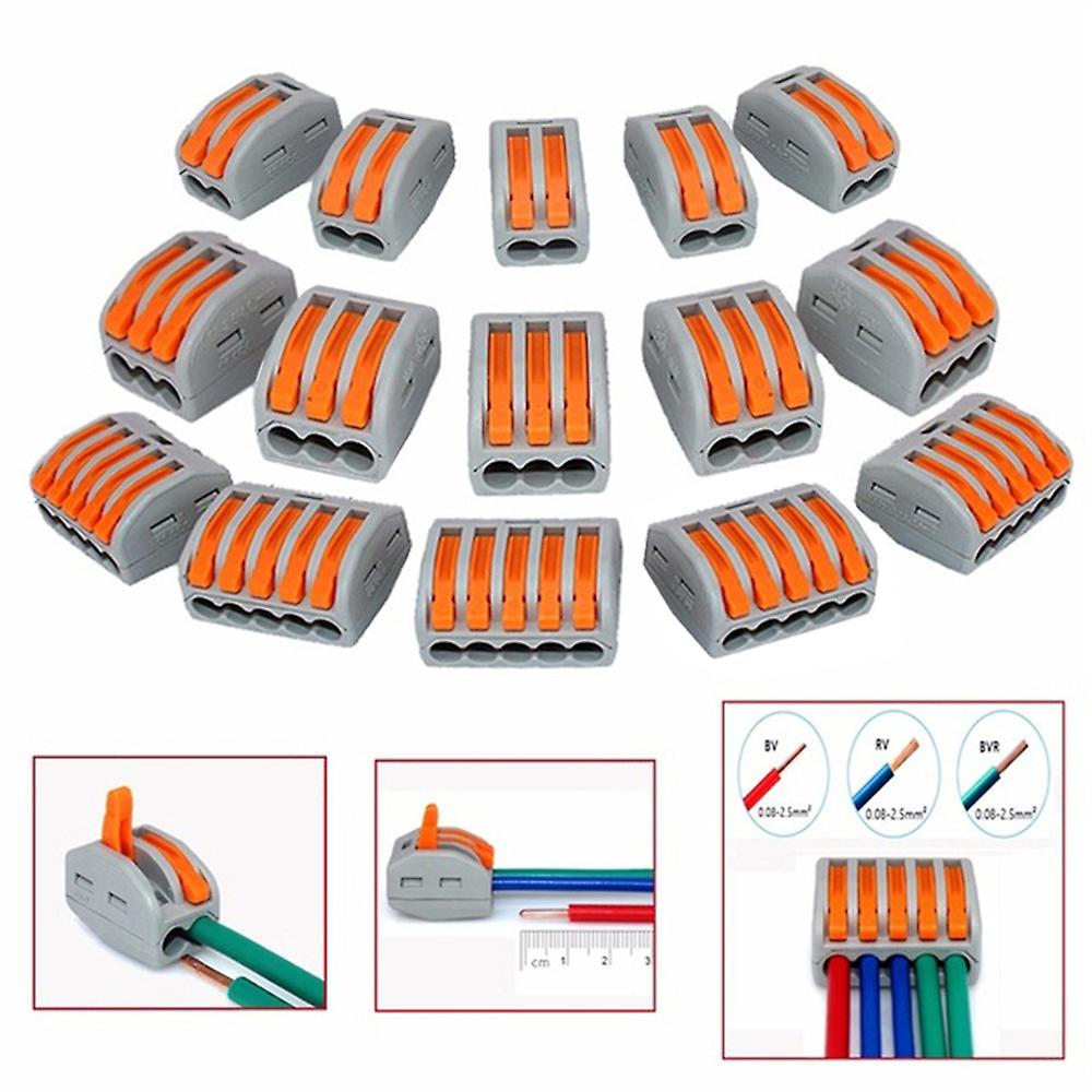 15pcs Flame Retardant Cable Connector Wire Universal Connectors Quick Terminals No.227365