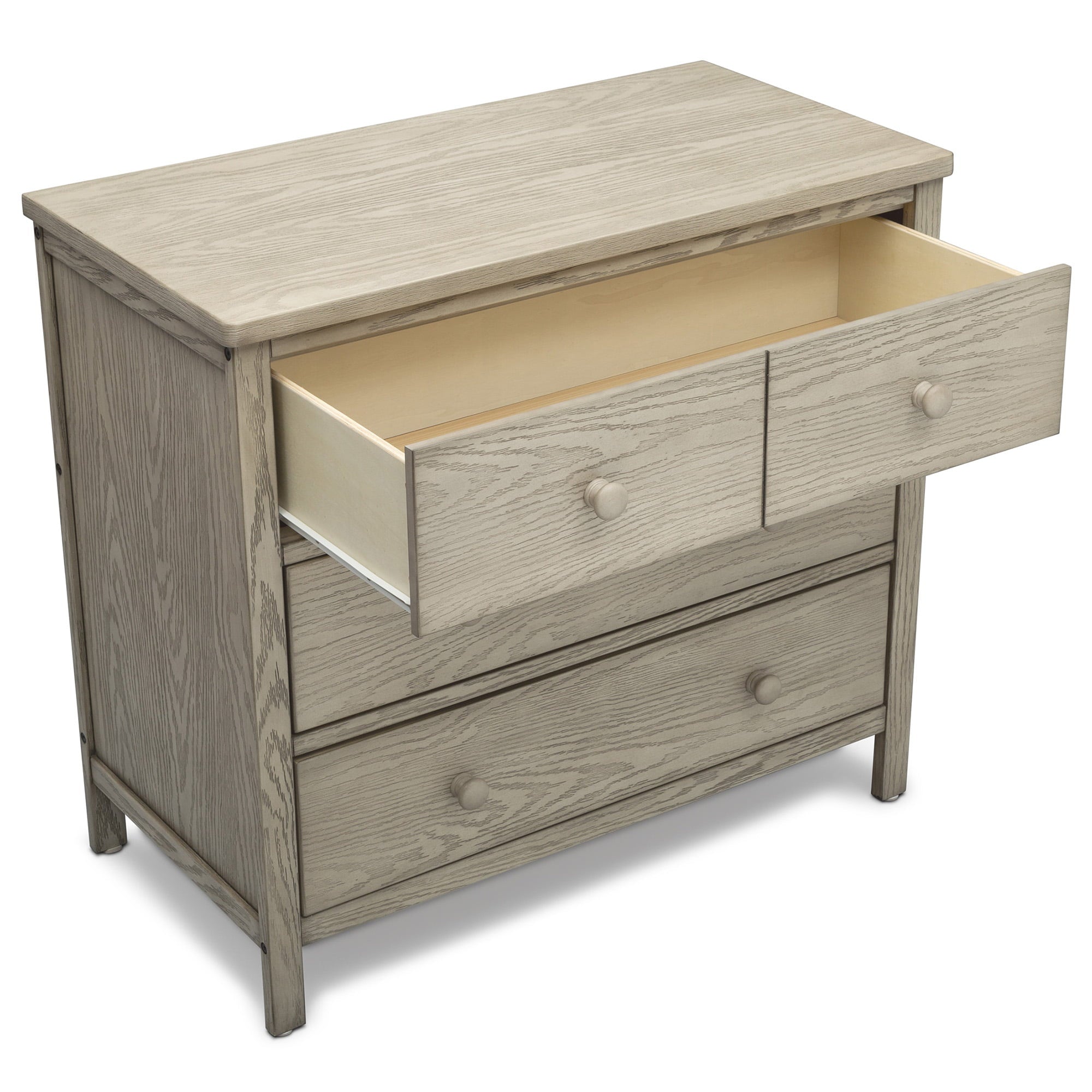 Delta Children Middleton 3 Drawer Dresser, Textured Limestone