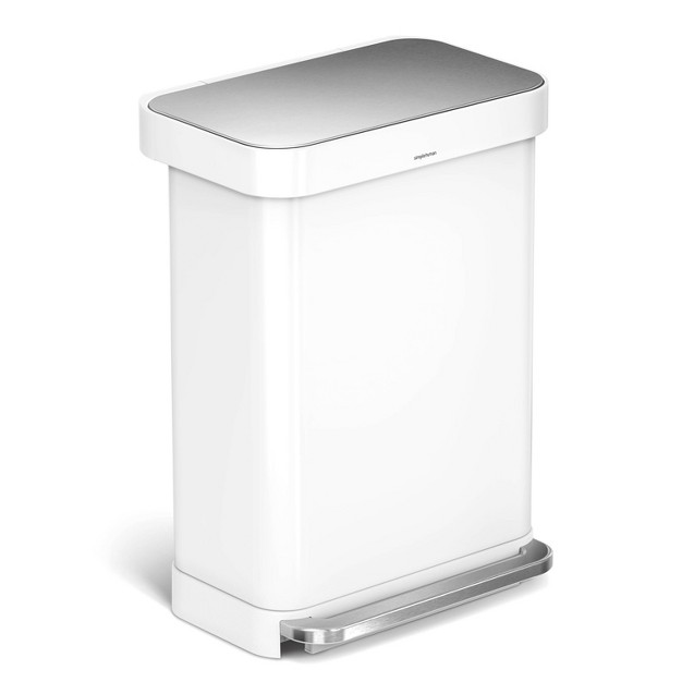 Simplehuman 55l Rectangular Step Trash Can With Liner Pocket