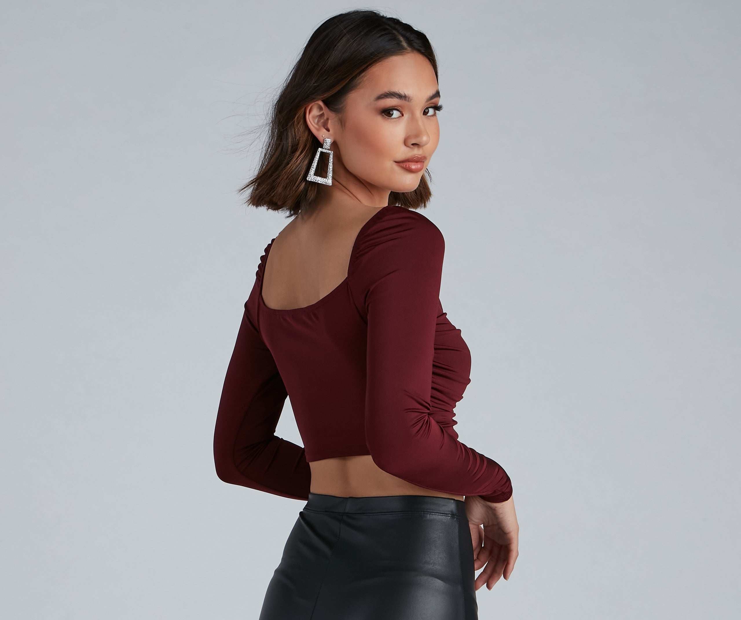 Rise And Stun Lace-Up Crop Top