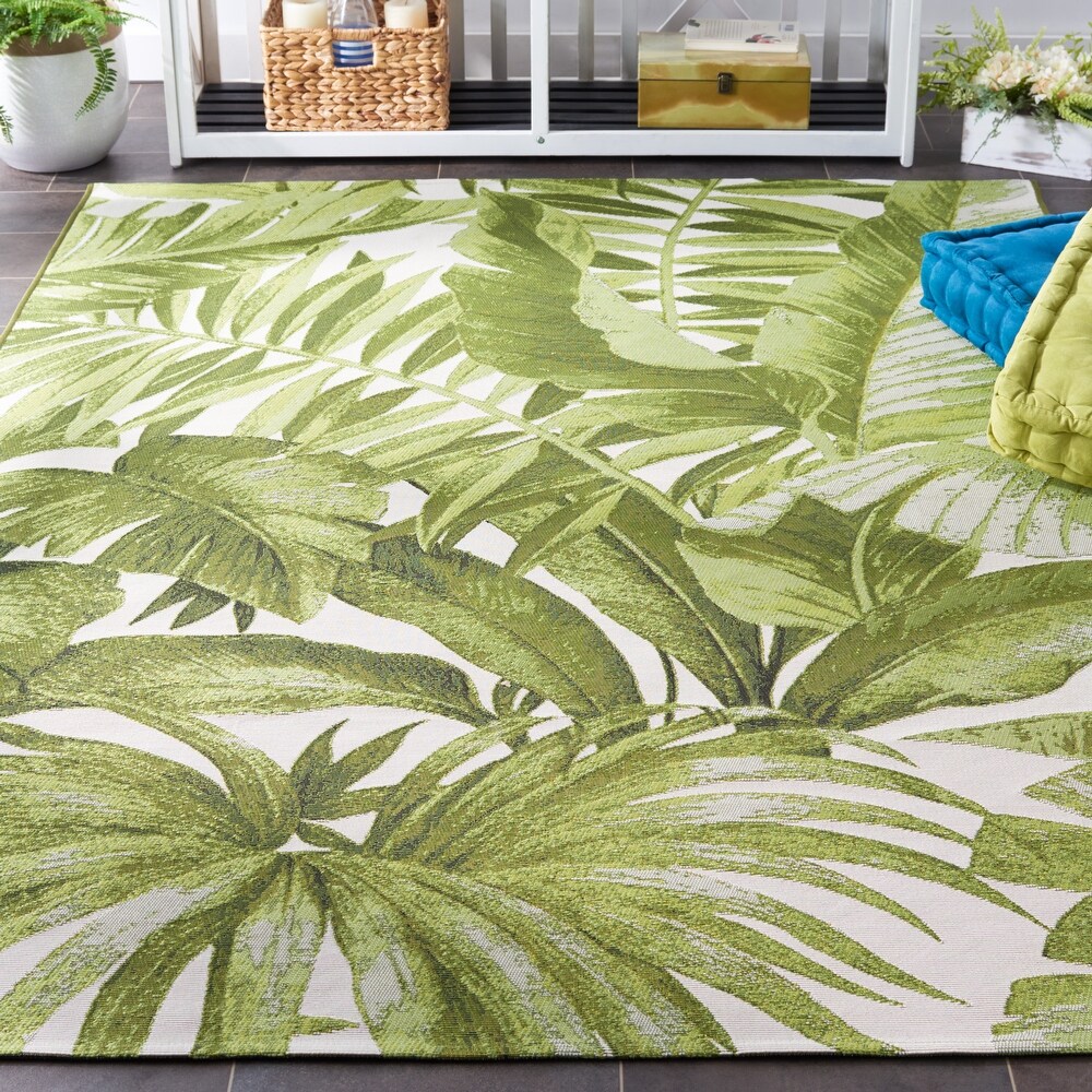 SAFAVIEH Barbados Ennia Tropical Indoor/Outdoor Waterproof Rug