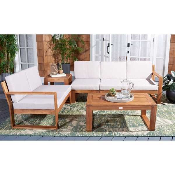 SAFAVIEH Outdoor Catryn 4Pc Outdoor Living Set