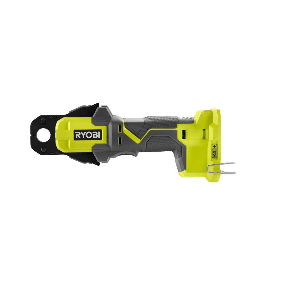 RYOBI ONE+ 18V Cordless PEX Crimp Ring Press Tool and 2.0 Ah Compact Battery and Charger Starter Kit P661-PSK005