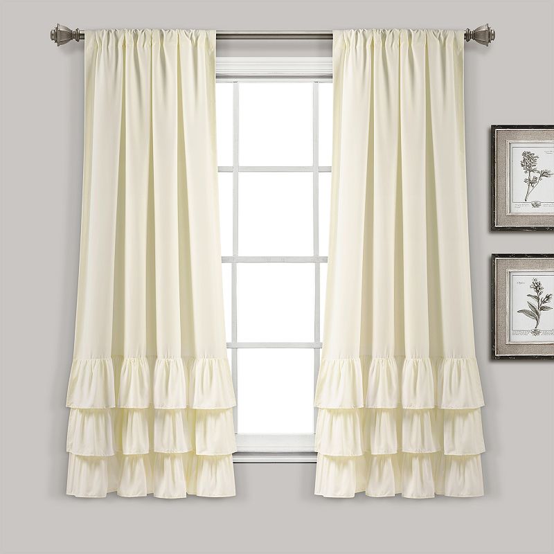 Lush Decor Allison Ruffle Window Curtains Set