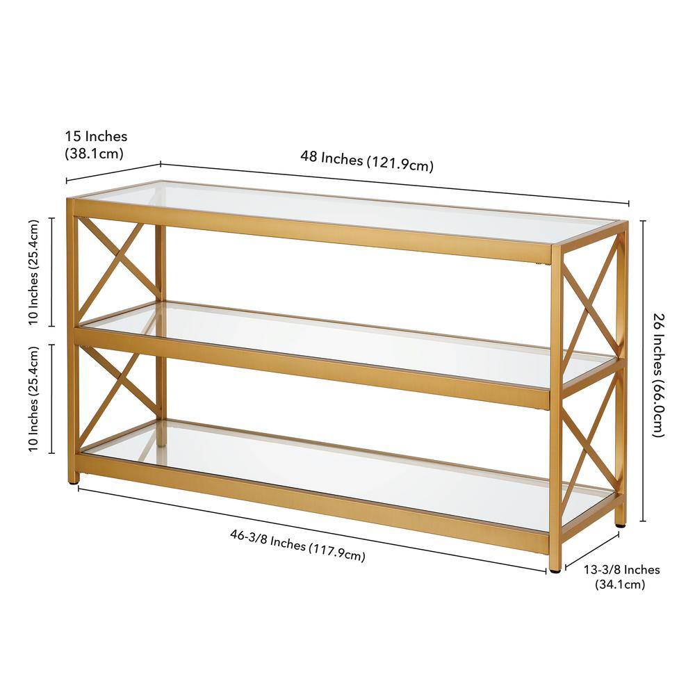 MeyerCross Hutton 48 in. Brass Finish TV Stand Fits TVs up to 50 in. TV0570