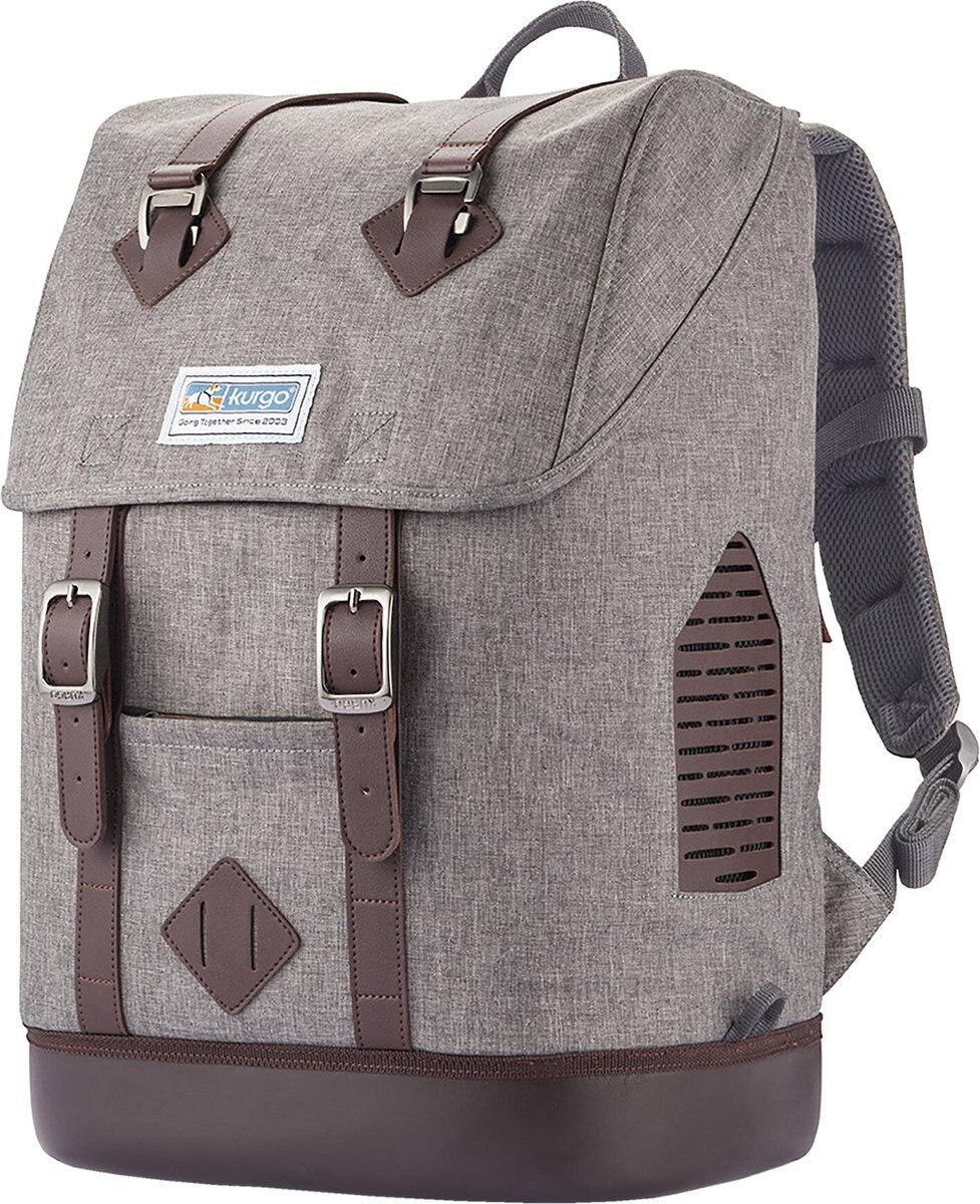 Kurgo K9 Rucksack Dog and Cat Carrier Backpack， Heather Gray