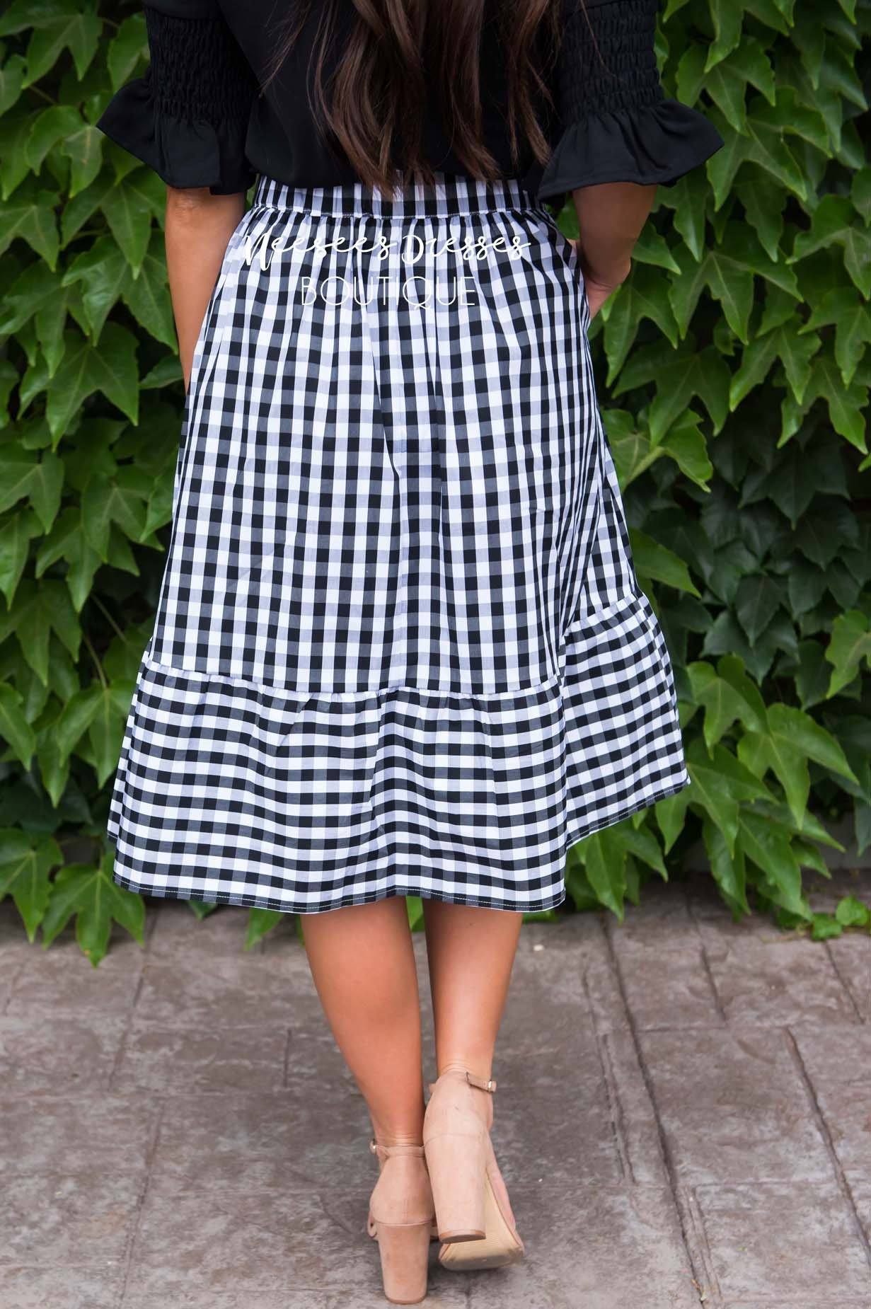 Girls Day Out Gingham skirt