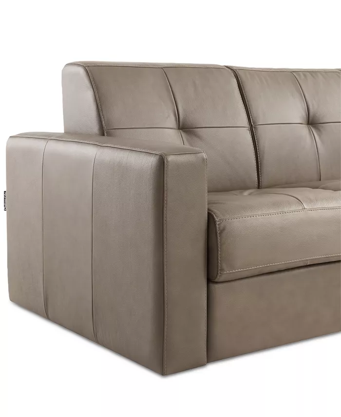 Furniture Shevrin Leather Sleeper Sofa