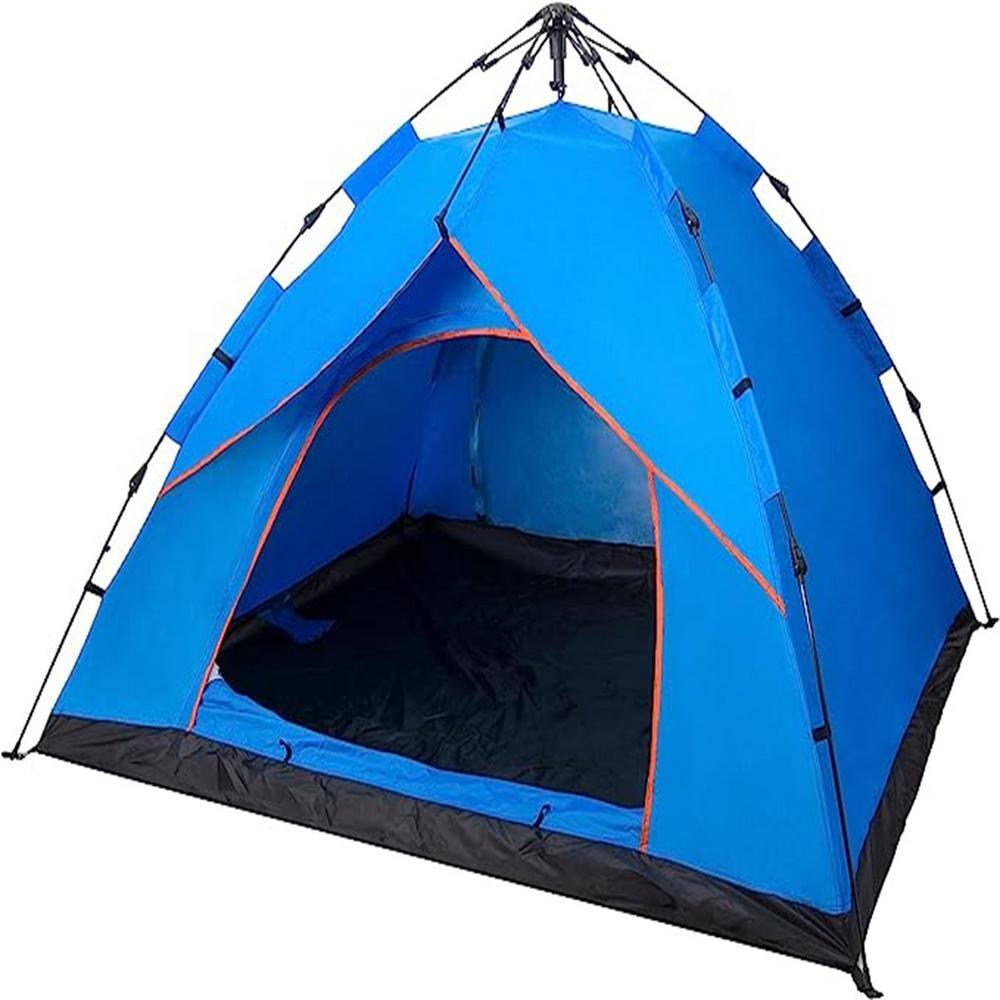 4-Person Pop Up Tent for Camping Automatic Instant Tent Blue YYD00121ZPBlue