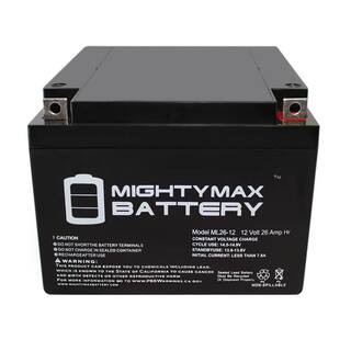 MIGHTY MAX BATTERY 12-Volt 26 AH T3 Terminal Sealed Lead Acid Battery (2-Pack) ML26-12MP2