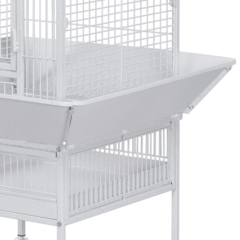 Yaheetech 61.5'' Rolling Play Top Parrot Cage Bird Cage， White