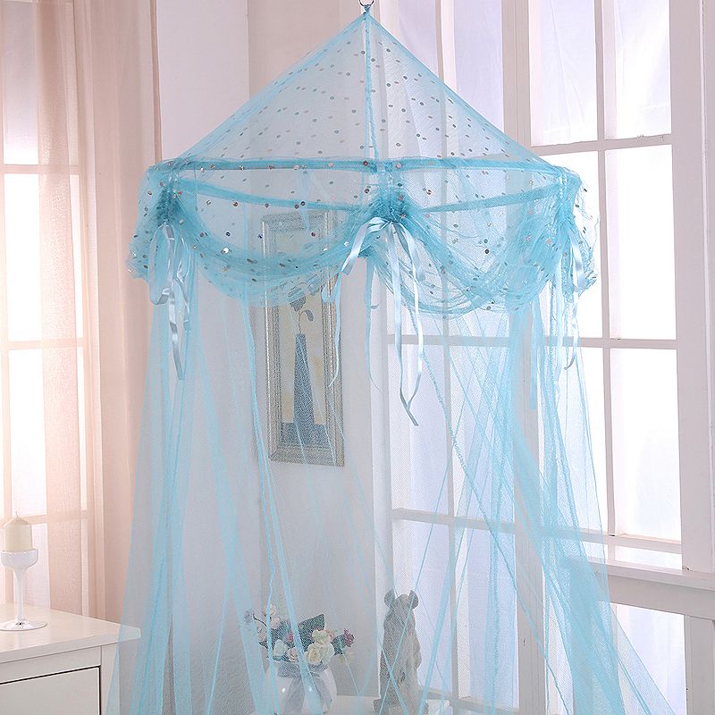 Casablanca Kids Buttons and Bows Sheer Collapsible Hoop Bed Canopy