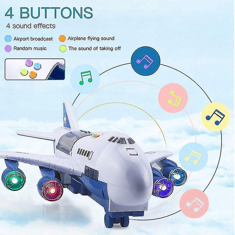 Toy Aircraft Music Story Simulation Track Inertia Children's Toy Aircraft Large Size Passenger Plane Kids Airliner Toy Car