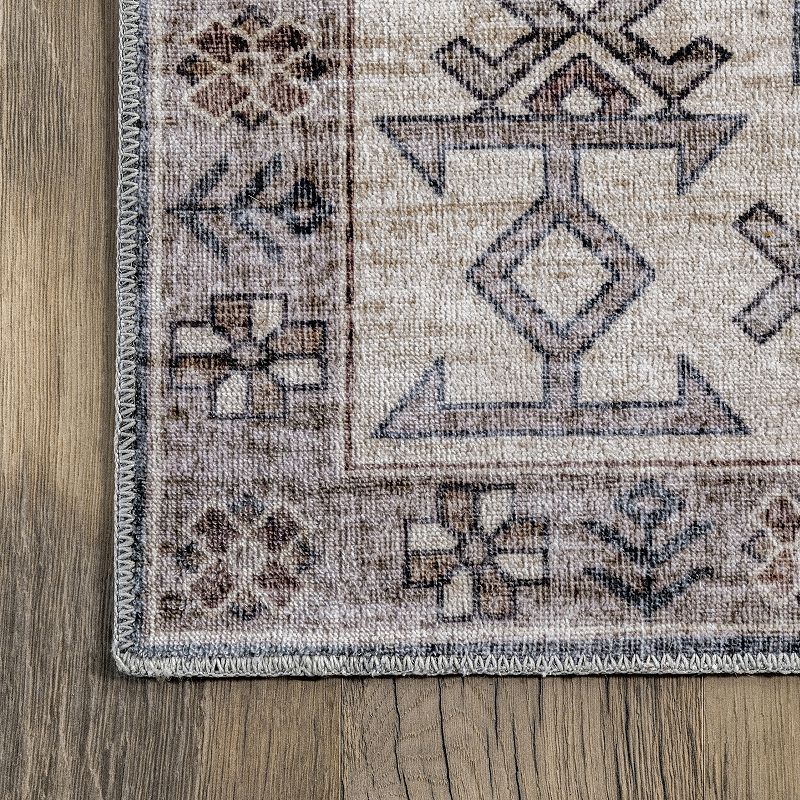 nuLoom Emani Machine Washable Medallion Area Rug