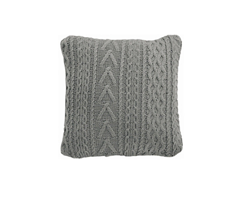 Sakura Light Grey Cable Knit Cushion